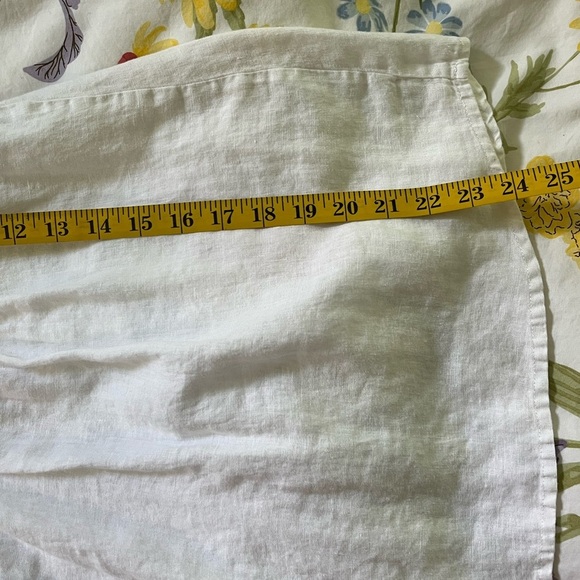 Malvin women’s 100% linen white 3/4 sleeve festival bohemian hippie blouse Small - Picture 11 of 11